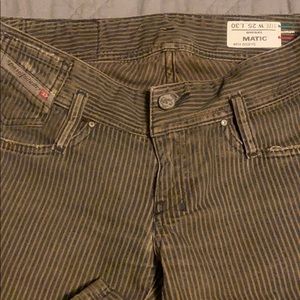 Diesel Matic denim jeans 25 striped brown black
